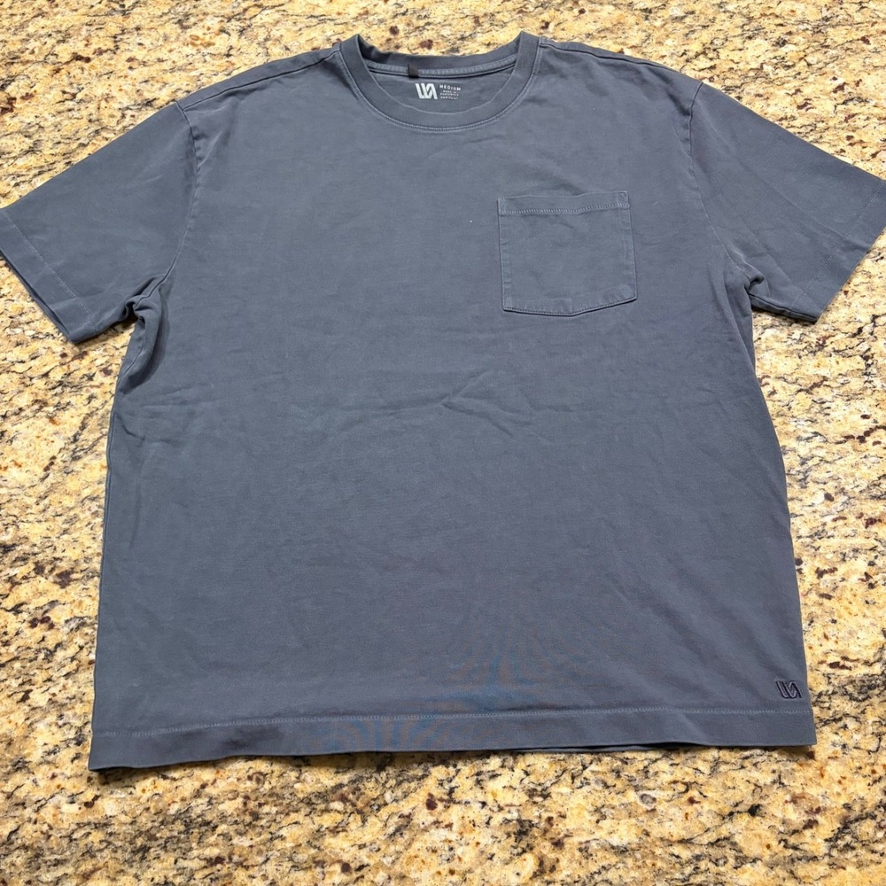 VRST Mens Pocket Tee Charcoal Grey Short Sleeve Crew Neck T-Shirt Size M ws